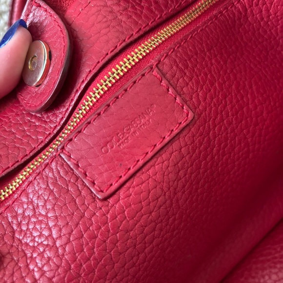 Dolce & Gabbana | Women's Red Leather Shoulder Bag - Picture 11 of 15